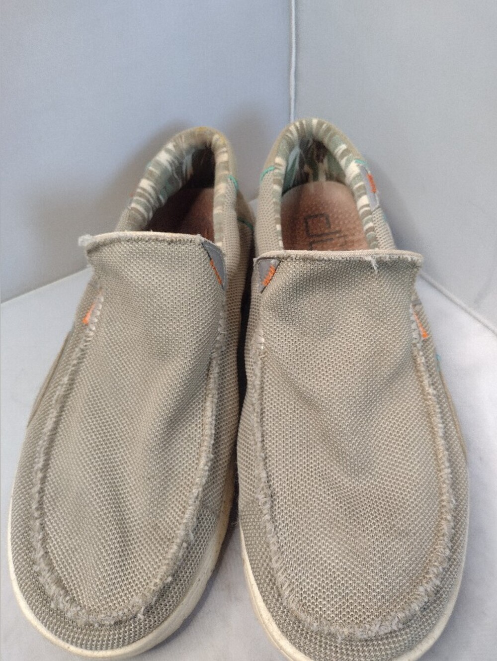 Hey Dude Shoes Mikka Hawk Safari Mens Size 13 Slip Ons Loafers Beige B12
